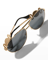 Aviator Sunglasses With Gold-tone Metal Frames