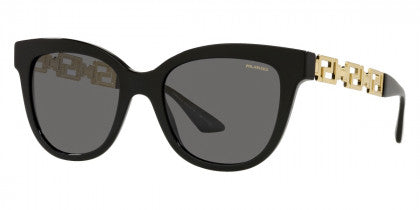Versace Black Sunglasses With Dark Gray Polar Lens